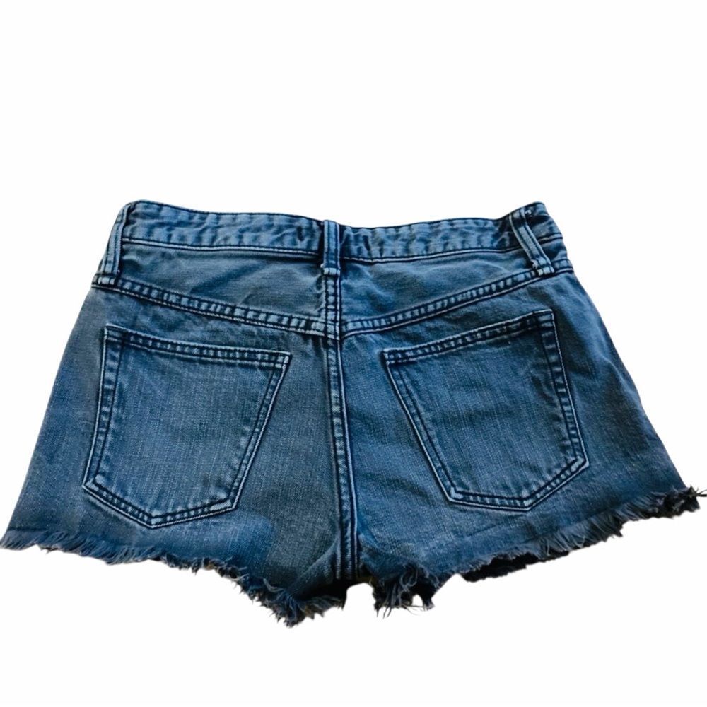Free People Navy Blue Button Up Short Size 26 - Picture 4 of 8
